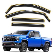 in-Channel Window Rain Guards 2020-2026 Silverado/Sierra 2500HD/3500HD Crew Cab