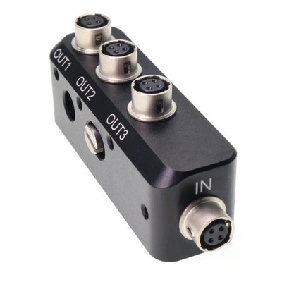 Hirose 4Pin 3 Way Splitter 1 in 3 Out Distributor for Zoom F8 Sound Devices 