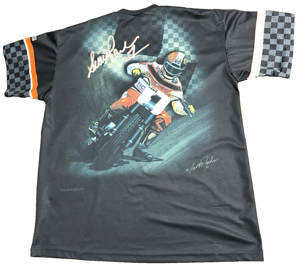 VTG Harley Davidson 2X Racing Jersey Shirt Scott Jacobs 2001 USA Made MN RARE - Image 2 of 4