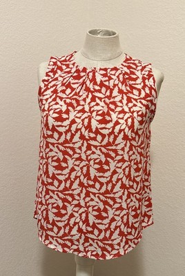 NWT Holly & Whyte Lindex Sz Sm Tank Top red white print NEW shirt 2230
