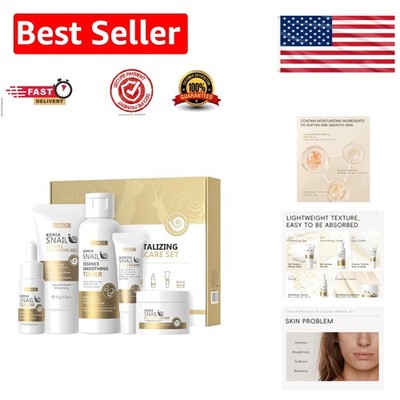Complete Snail Essence Skincare Gift Set - For All Skin Types, 5 Essentials