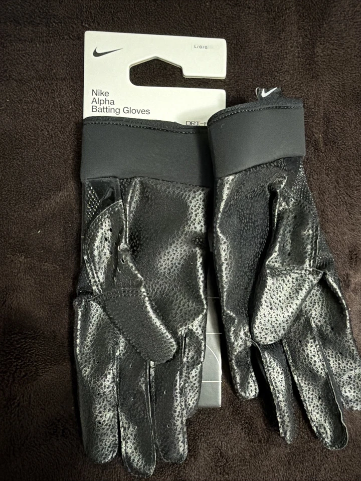 Nike Alpha Batting Gloves, Diamond Sports- Youth Baseball.  Large, New. - Image 4 of 4