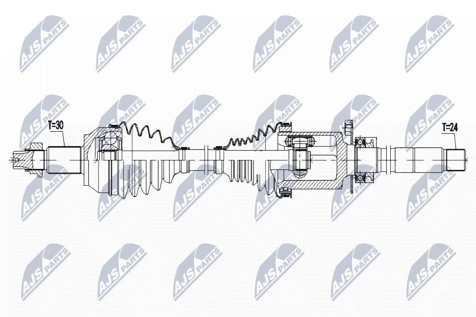 NTY Drive Shaft NPW-MA-003 For Maserati Front Axle Left 1055mm - Image 7