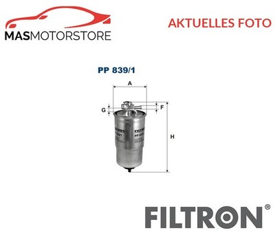 KRAFTSTOFFFILTER FILTRON PP839/1 P FÜR MULTICAR TREMO CARRIER, CARRIER S 63KW