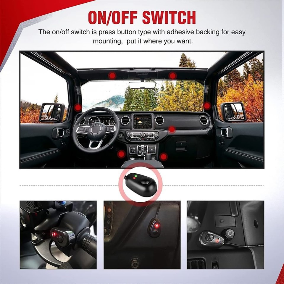 Fog Light Wiring Harness Kit 12V 40A LED ON/OFF Switch Relay Harness ...