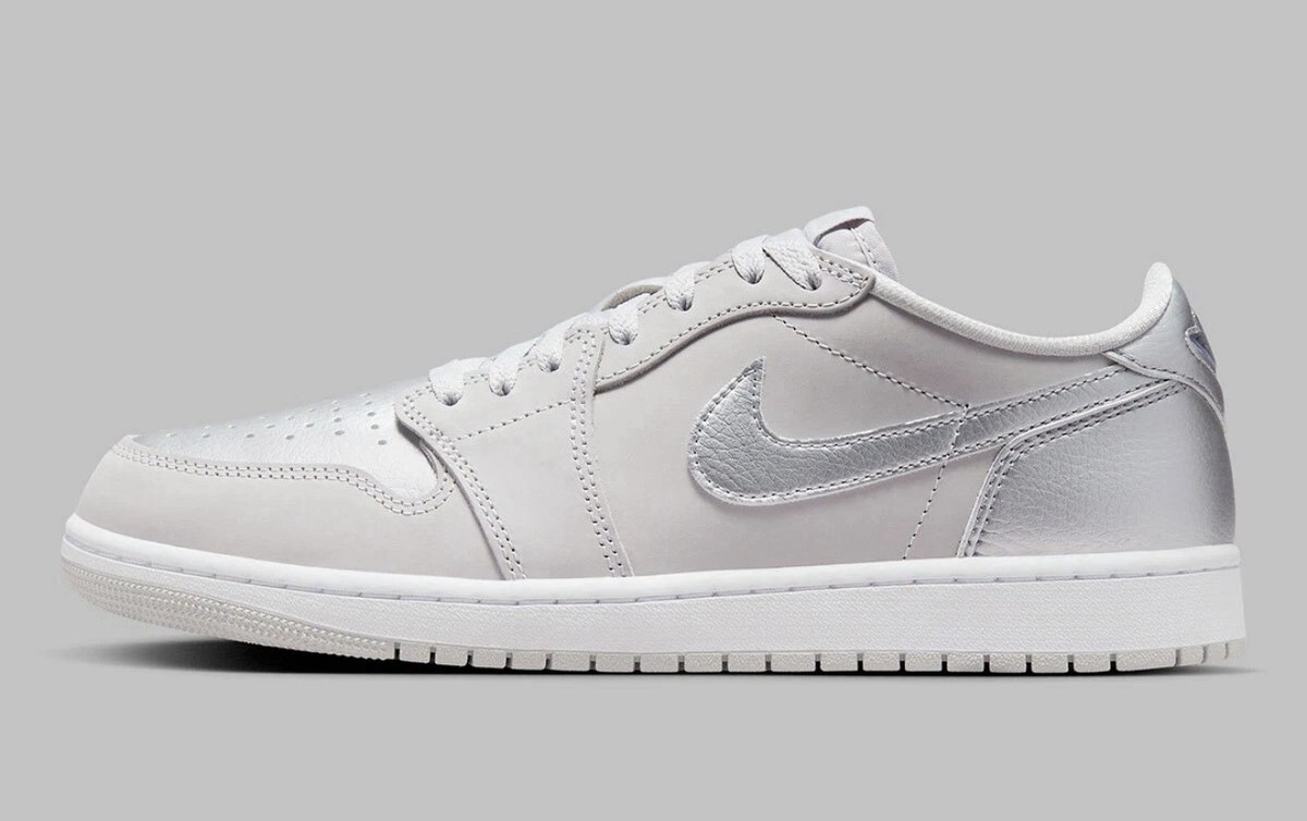 Nike Air Jordan 1 Retro Low OG Neutral Grey Metallic Silver Men's