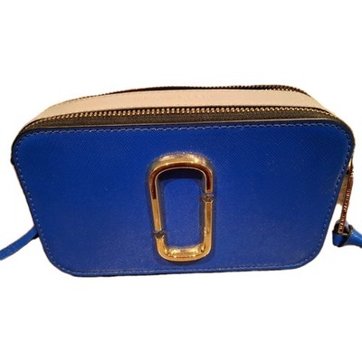 MARC JACOBS Snapshot Bag Blue Camera Structured  Crossbody Handbag Purse