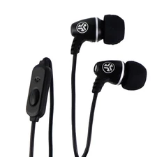 JLab Metal Rugged Earbud Headphones with In-Line Microphone - Black