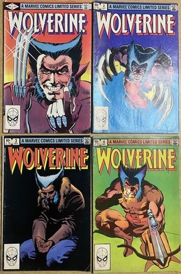 Wolverine 4 Part Limited Series Comic 1982 Marvel Comics  VF Rare UK Variant