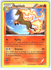 Carta Pokemon Rapidash 15/106 Flashfire quasi nuova o LP