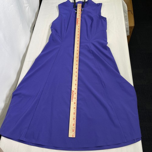 Bogner Sleeveless Purple Drawstring Mock Neck Golf Dress Women's Sz 4 - Picture 14 of 14
