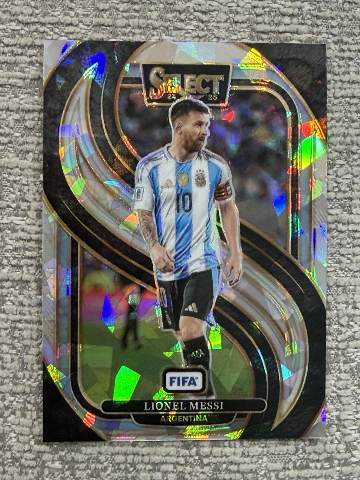 2024–25 Panini Select FIFA Cracked Ice Prizm Lionel Messi  ARGENTINA