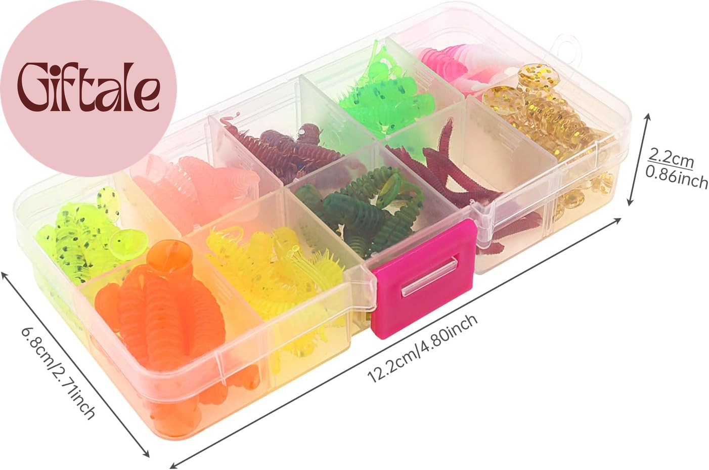 68Pcs Fishing Topwater Lures Kits Mixed Artificial Baits Tackle Box, Soft Plasti - Image 5