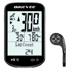 GPS Bike Computer 2.6" Bluetooth ANT+ Speedometer Odometer Waterproof Out Front