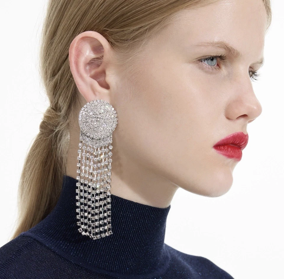 self-portrait Round Crystal Droplet Earrings $220 - Image 2 of 4