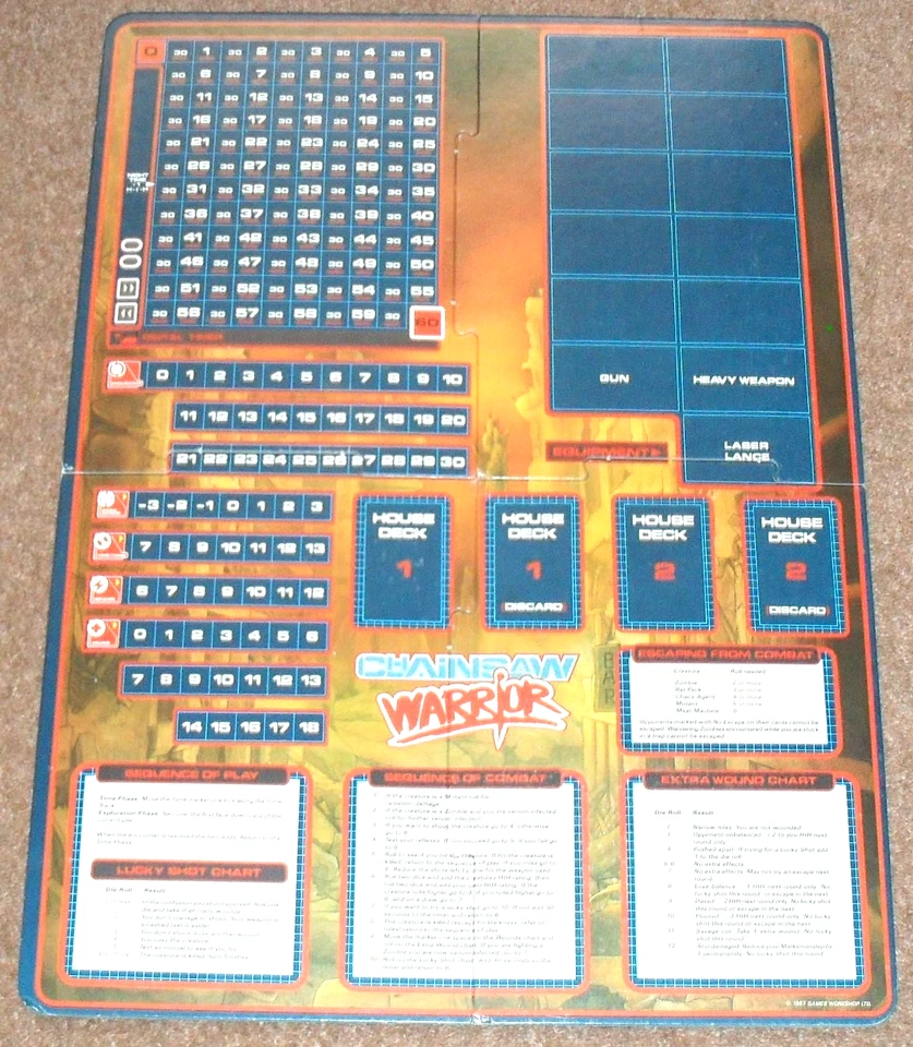 VINTAGE Chainsaw Warrior Games Workshop GW RPG Board Game 1987 COMPLETE RARE - Image 4 of 4