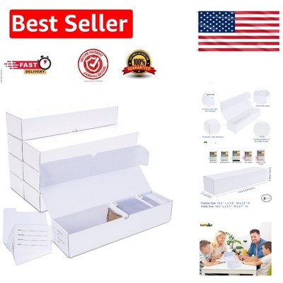 Essential 8pcs Horizontal Card Storage Boxes for Collectors - Sturdy & Stackable