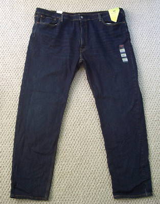 Levis Jeans Men's 48x36 Blue 502 Taper Fit Flex Stretch 5 Pocket Denim NWT