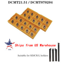 20pcs TNMG160404R-ES Gold Coated Carbide Inserts, Turning Inserts Set