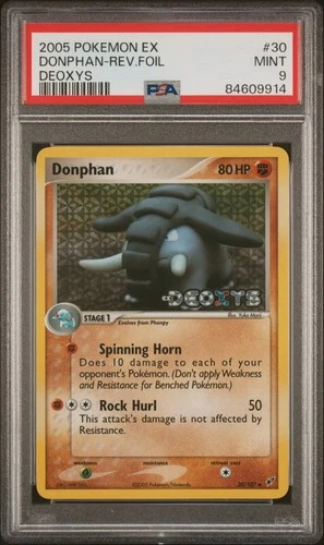 DONPHAN REVERSE HOLO 30/107 DEOXYS POKEMON PSA 9
