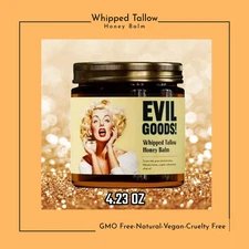 EVIL GOODS WHIPPED TALLOW + HONEY BALM | Anti Aging Cream 4.23 oz Jar Sealed