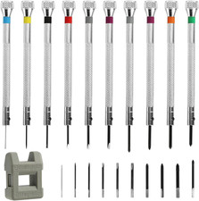 21 Pcs Watchmakers Screwdriver Set 0.6-1.6 Mm Precision Screwdriver Kit for Jewe