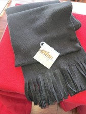 Neck Scarf New. Black. Poly. Fringe