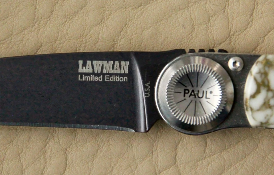 Ножи Paul Executive от Lone Wolf/David Yellowhorse Lawman с подписью ХУДОЖНИКА ДОКАЗАТЕЛЬСТВО - Изображение 4 из 4