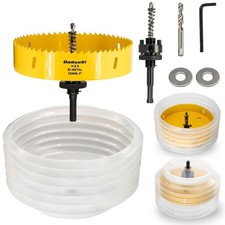 6-Inch Hole Saw for Recessed Lights: 6 in Hole Saw with Silicone Dust Bowl - Ins