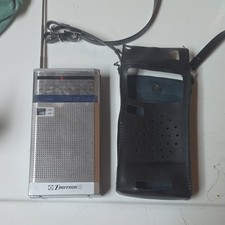 Emerson SwingMate PH3780A AM/FM Pocket Radio Silver Telescopic Antenna Case