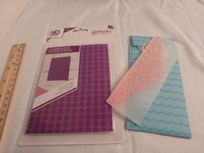 Gemini 3D Embossing Folder Dots and Squares, Top Edge Scroll, Crafters Companion