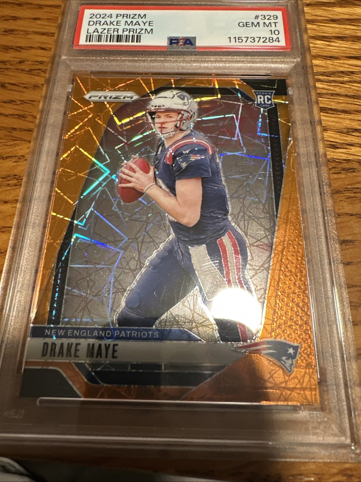 Drake Maye Panini Prizm #329 Lazer Prizm