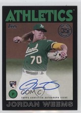 2021 Update 1986 Topps Baseball Black /199 Jordan Weems #86B-JWE Auto 11o2