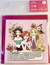 Disney x Daiso Princess Mini Gift Message Cards Ariel Jasmine Rapunzel Birthday