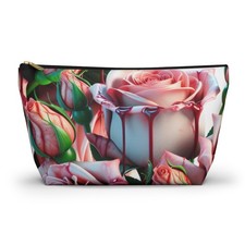Gorgeous Floral Accessory Pouch - Rose Design Makeup Bag, Bleeding Love