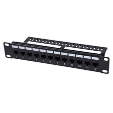 12-Port Cat6 Patch Panel 10 Inch 1U Rack Mount Modular DeskPi RackMate