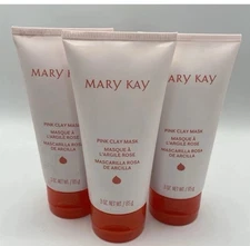 THREE Mary Kay Pink Clay Mask 3 oz / 85 g – NEW Sealed – Authentic Skincare