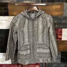 Melin Tregwynt Welsh Jacobsons Wool Zip Hoodie Vintage Small Welsh