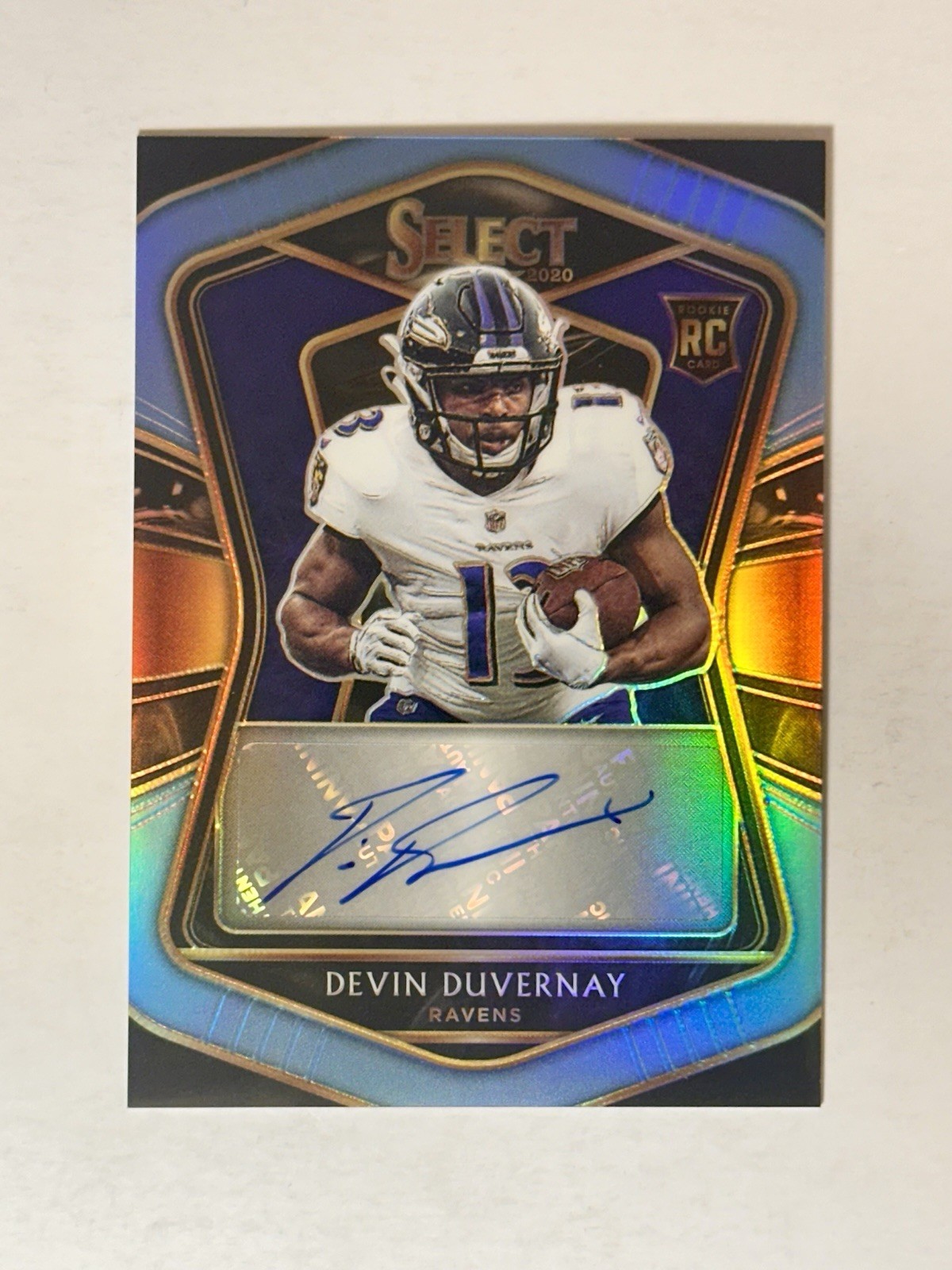 Devin Duvernay Panini Select Rookie Signatures #RSDDU Light Blue