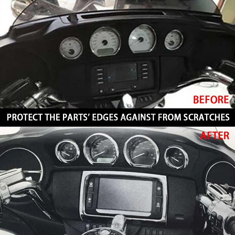 Chrome Speaker Radio Gauge Bezel Trim Ring For Harley Street Glide FLHX/I 14-23