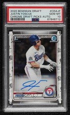 2020 Bowman Draft Chrome Picks Justin Foscue #CDA-JF PSA 10 GEM MT Auto w5p