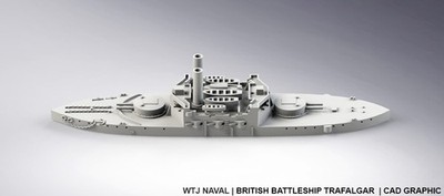 HMS Trafalgar British Pre Dreadnought Schlachtschiff Maßstab 1:1250/1:1800/1:2400