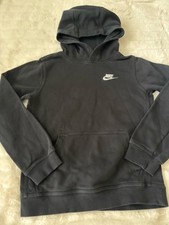Nike Hoodie Medium Kids Black With Front Pocket And Hood Long Sleeve Sweatshirt