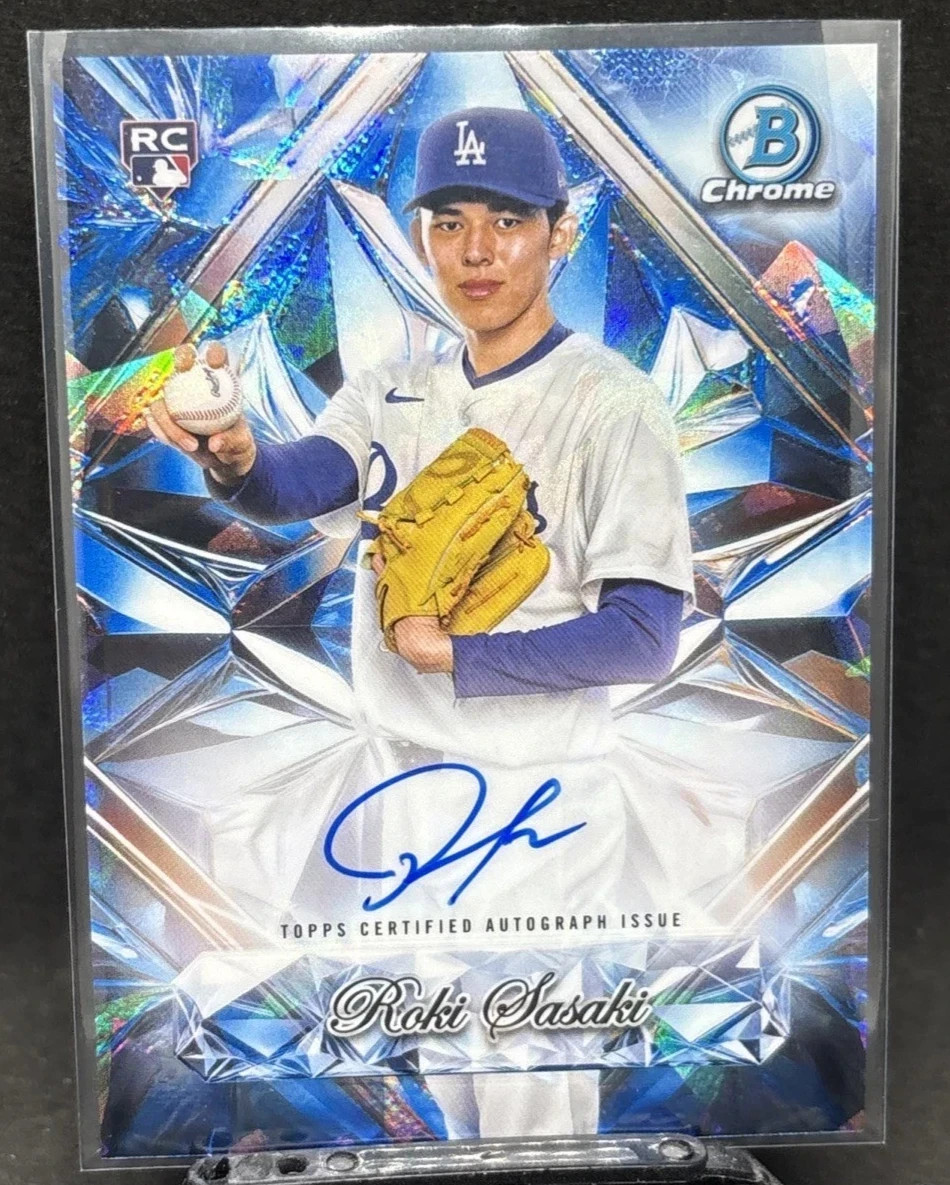2025 Bowman Chrome Sapphire Baseball Roki Sasaki Rookie Auto Sapphire Selections