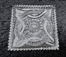 Bohemia Kristallglas - eckig,gro&szlig;,Unikat Schale - Queen Lace Cut Pariser Schliff