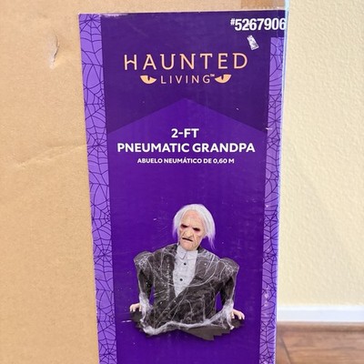 New Rare 2ft PNEUMATIC Grandpa Halloween Prop Animatronic Haunted Living 2023