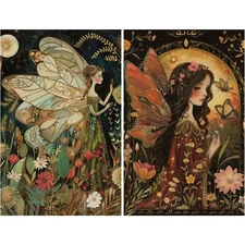 Mystic Fairies #1 | A4 Mulberry Rice Paper | Paper for Decoupage