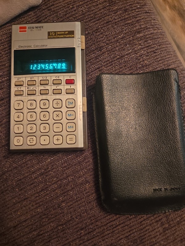 Vintage Electronic Calculator SHARP Elsi Mate EL-1105- Excellent Working Cond.!