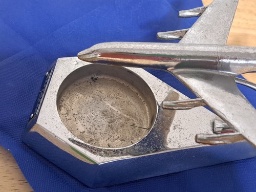 Alitalia Jet Ashtray, Metal Plane - Picture 13 of 21