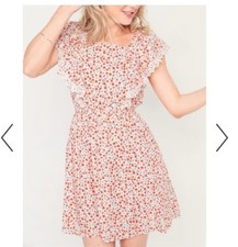 NEW WITH TAG Old Navy Cottagecore Prairiecore Feminine Tie Back Mini Dress Sz L